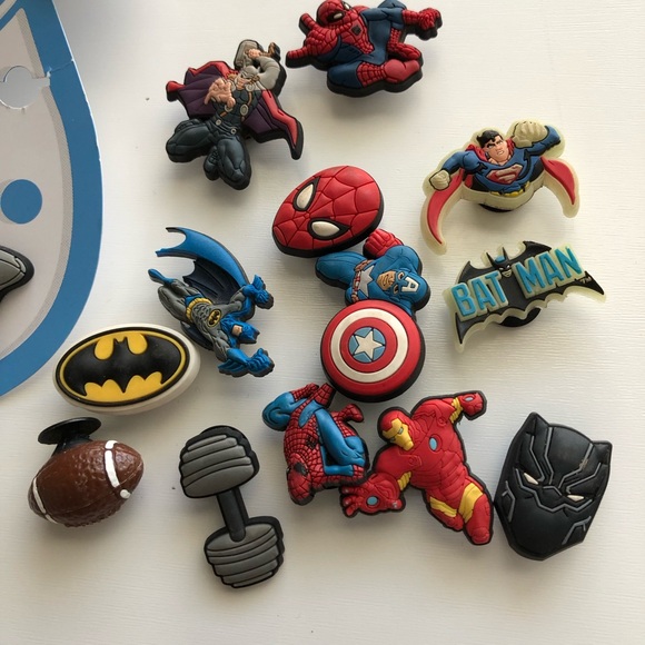 CROCS Other - 17 Jibbitz Croc Charms. Superheroes, Starwars, sports.